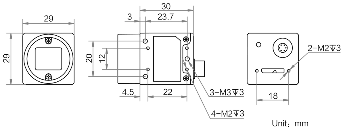 MV-CH050-10UM(EoL) dimensions (mm)