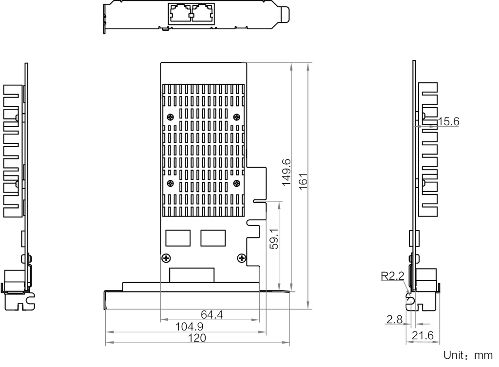 MV-GE2002 dimensions (mm)