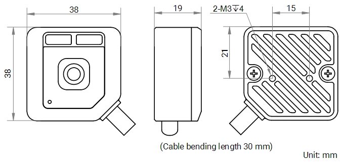 MV-SC1003M-03S-WBN-NR dimensions (mm)
