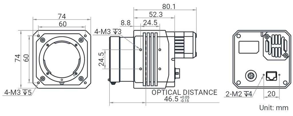 MV-CH310-10GM-F-NF dimensions (mm)