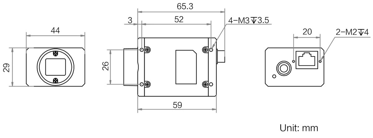 MV-Semi250H dimensions (mm)