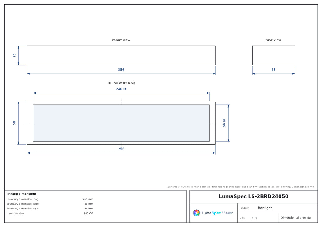 LS-2BRD24050 dimensions (mm)