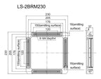 LS-2BRM230 dimensions (mm)