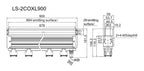 LS-2COXL900 dimensions (mm)