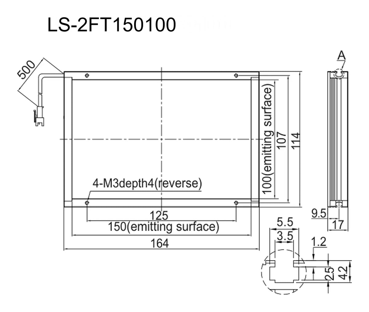 LS-2FT150100 dimensions (mm)