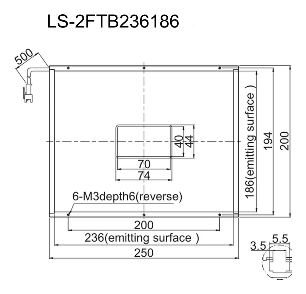 LS-2FTB236186 dimensions (mm)