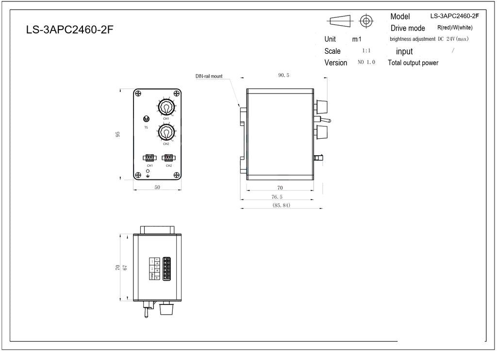 LS-3APC2460-2F dimensions (mm)