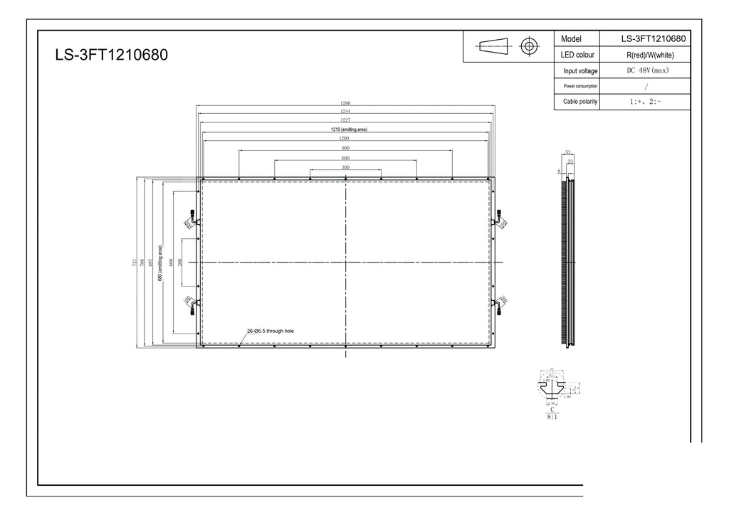 LS-3FT1210680 dimensions (mm)
