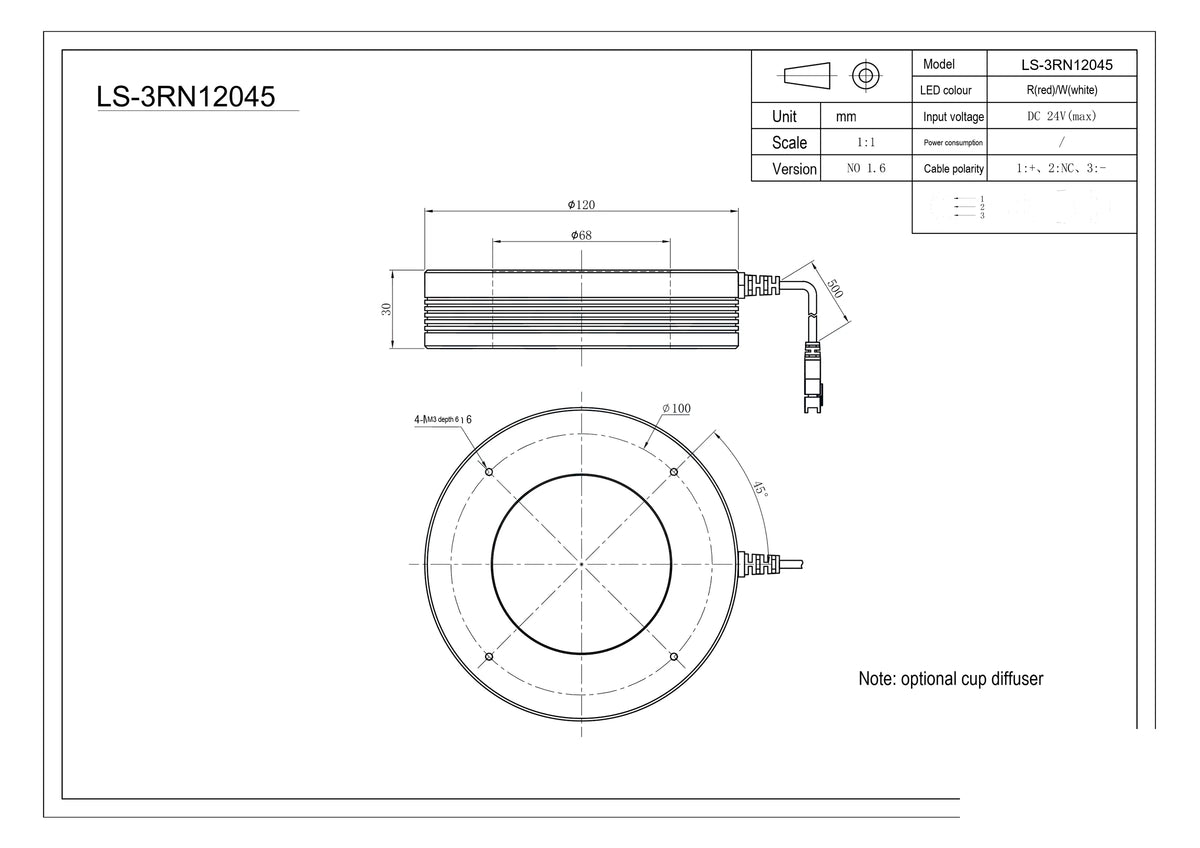 LS-3RN12045 dimensions (mm)