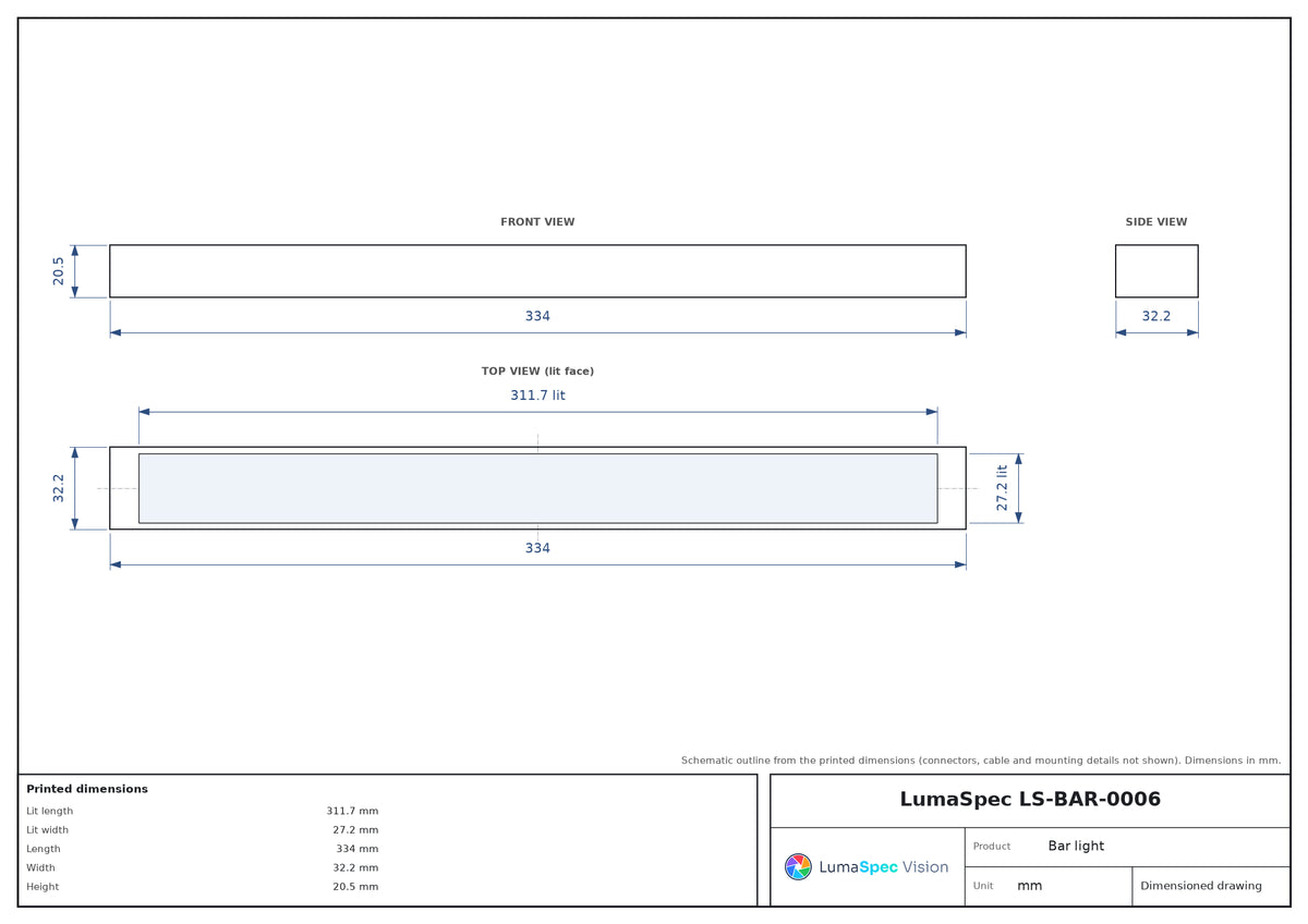 LS-BAR-0006 dimensions (mm)