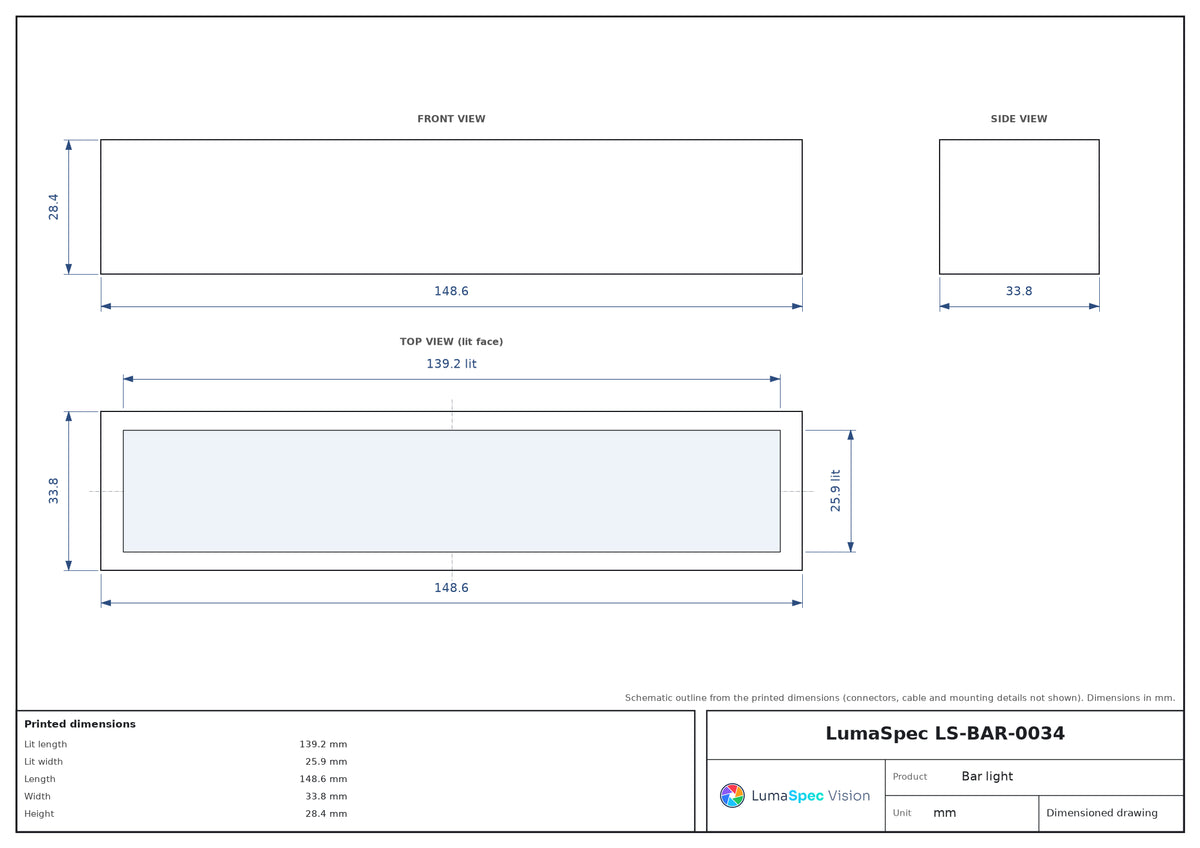 LS-BAR-0034 dimensions (mm)