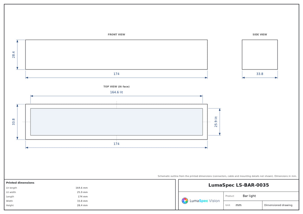 LS-BAR-0035 dimensions (mm)
