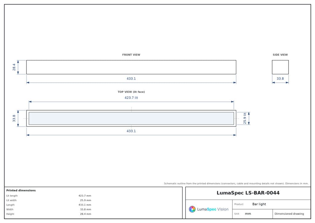 LS-BAR-0044 dimensions (mm)