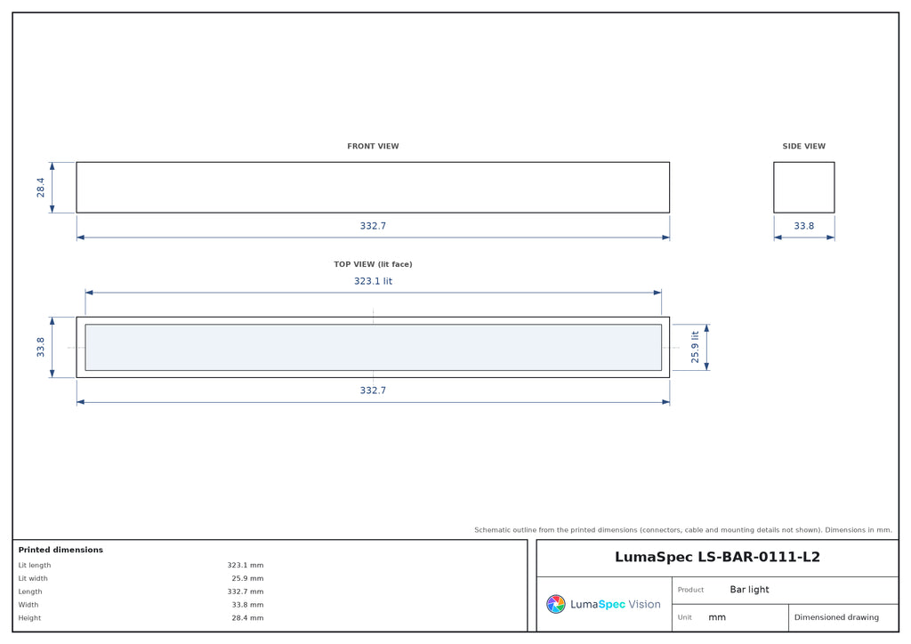 LS-BAR-0111-L2 dimensions (mm)