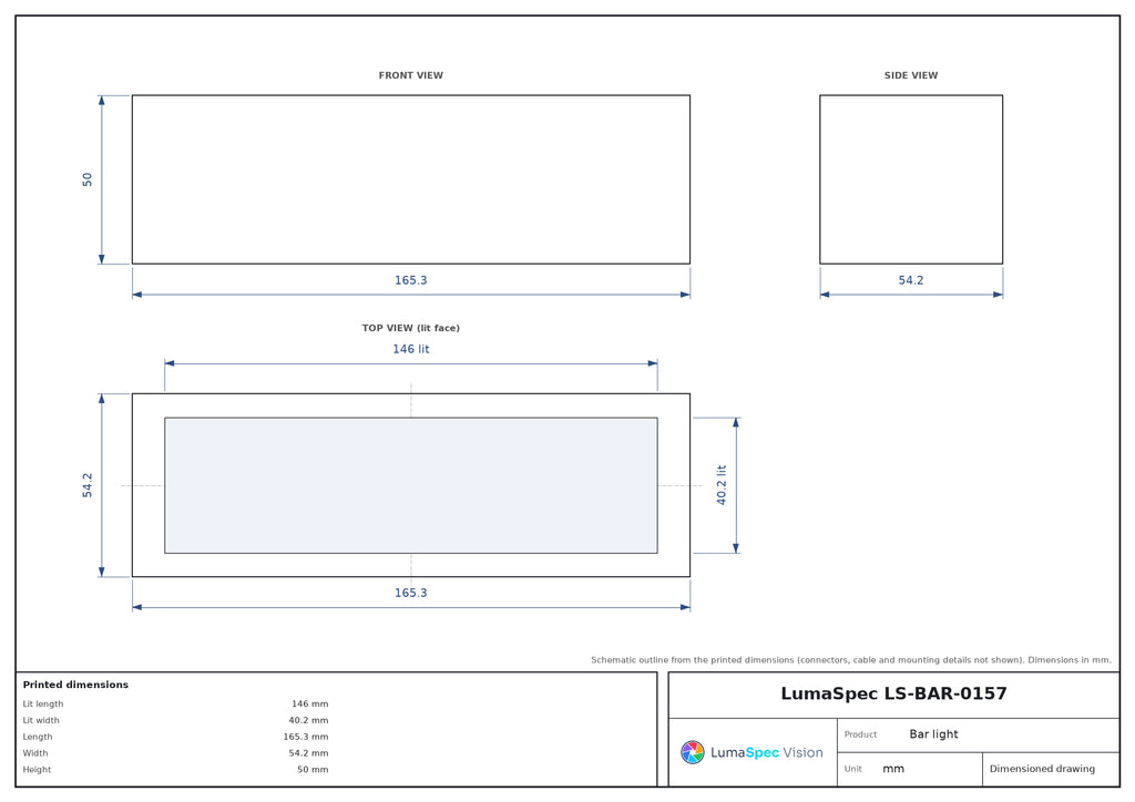 LS-BAR-0157 dimensions (mm)