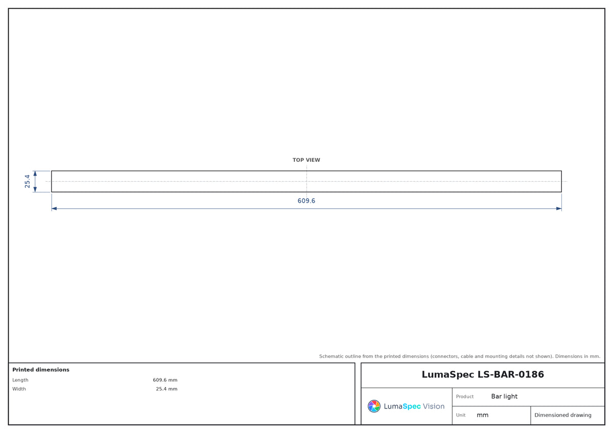 LS-BAR-0186 dimensions (mm)