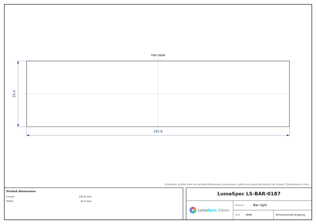 LS-BAR-0187 dimensions (mm)
