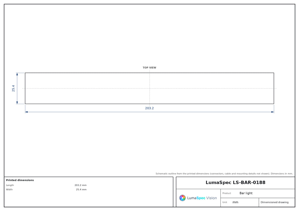 LS-BAR-0188 dimensions (mm)
