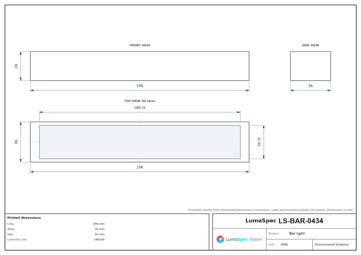 LS-BAR-0434 dimensions (mm)