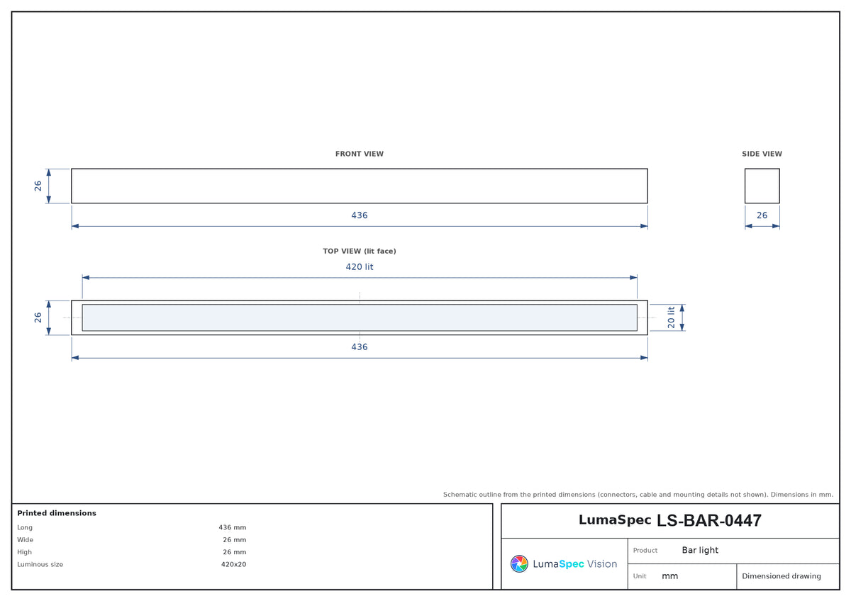 LS-BAR-0447 dimensions (mm)