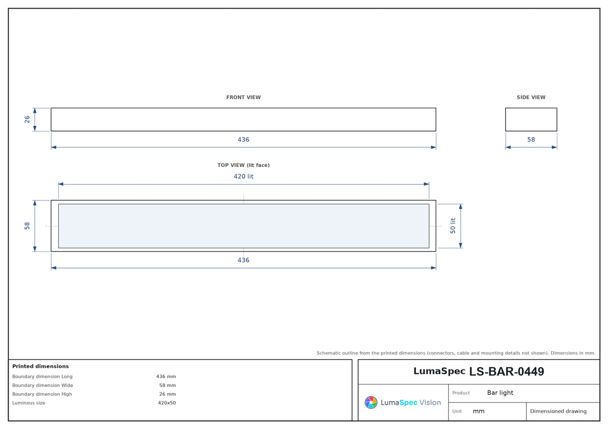 LS-BAR-0449 dimensions (mm)