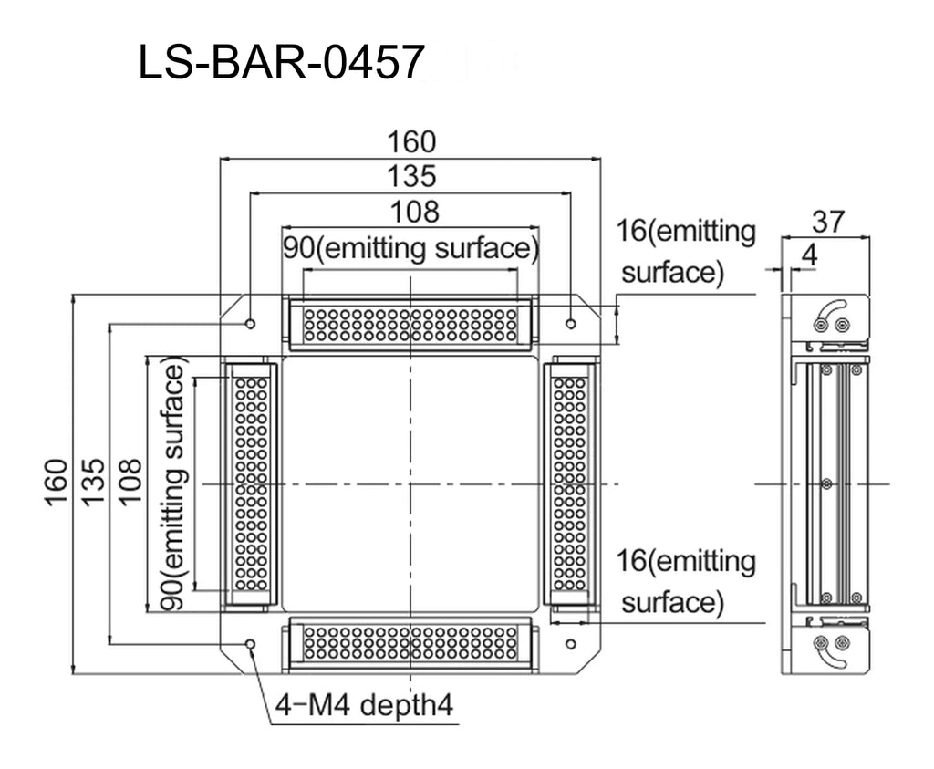 LS-BAR-0457 dimensions (mm)