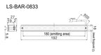 LS-BAR-0833 dimensions (mm)