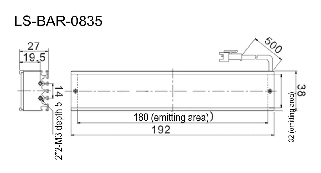 LS-BAR-0835 dimensions (mm)