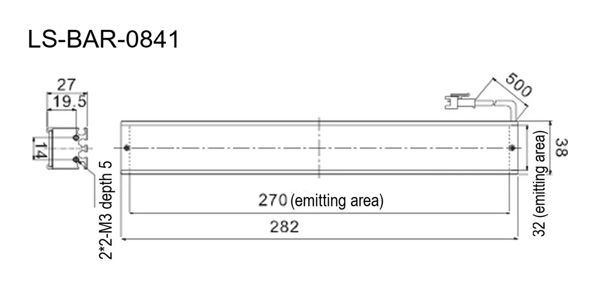 LS-BAR-0841 dimensions (mm)