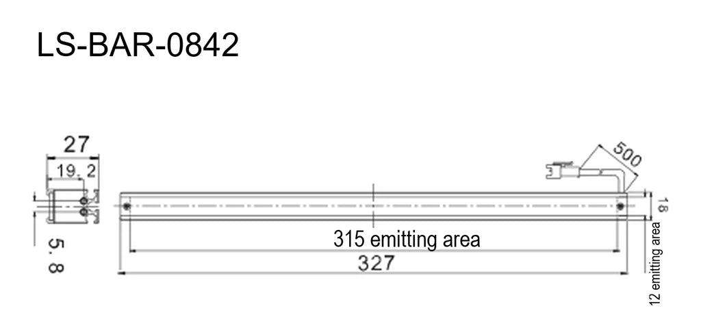 LS-BAR-0842 dimensions (mm)