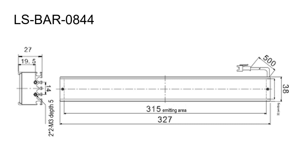 LS-BAR-0844 dimensions (mm)