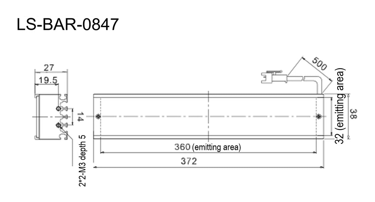 LS-BAR-0847 dimensions (mm)