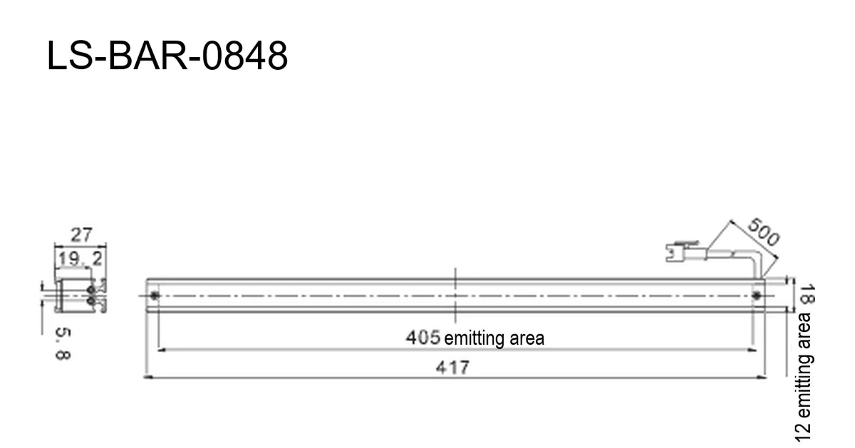 LS-BAR-0848 dimensions (mm)