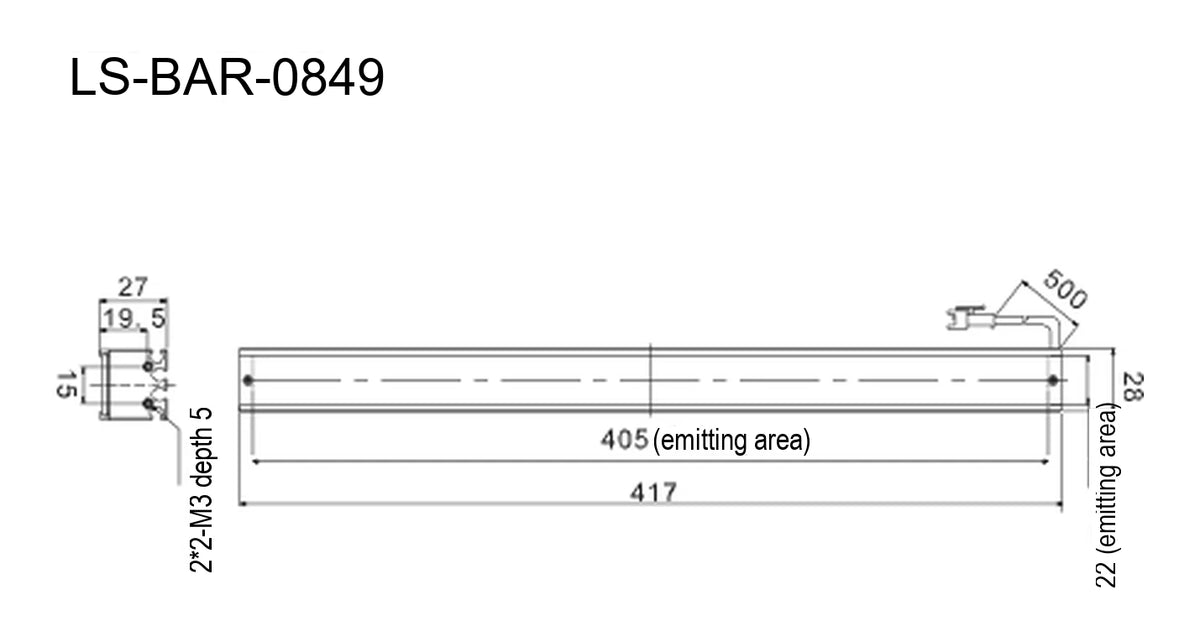 LS-BAR-0849 dimensions (mm)