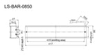 LS-BAR-0850 dimensions (mm)