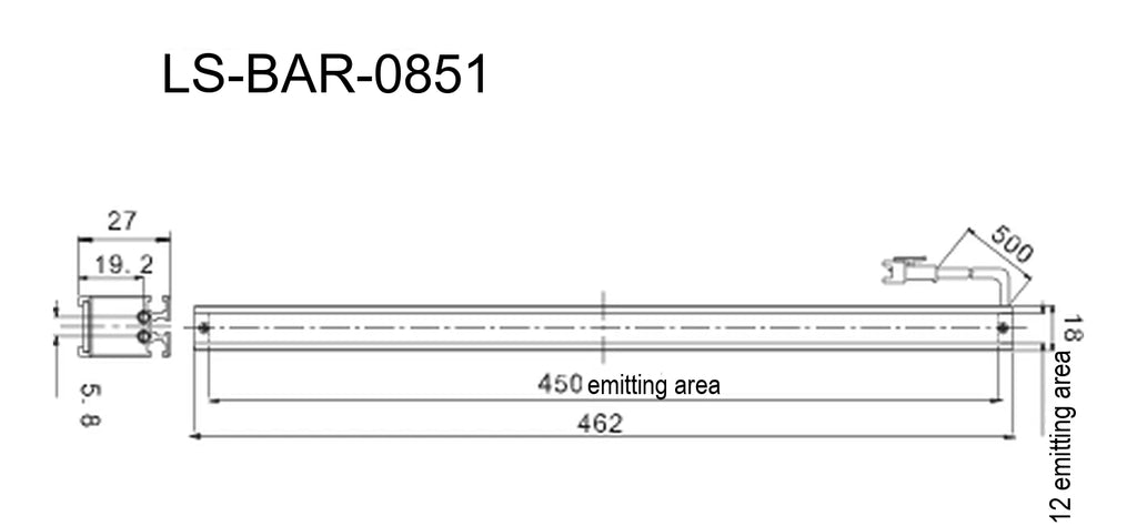 LS-BAR-0851 dimensions (mm)