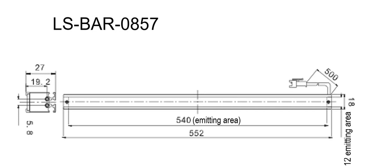 LS-BAR-0857 dimensions (mm)