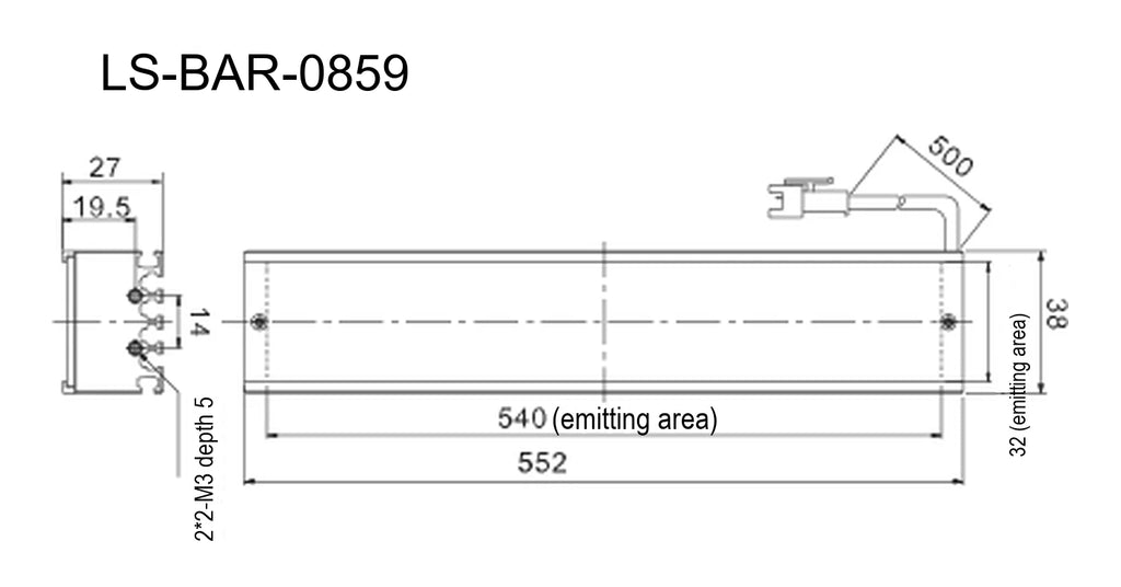 LS-BAR-0859 dimensions (mm)