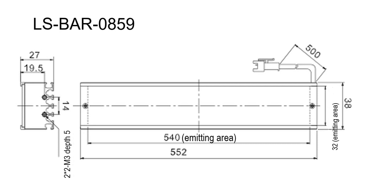 LS-BAR-0859 dimensions (mm)