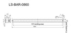 LS-BAR-0860 dimensions (mm)