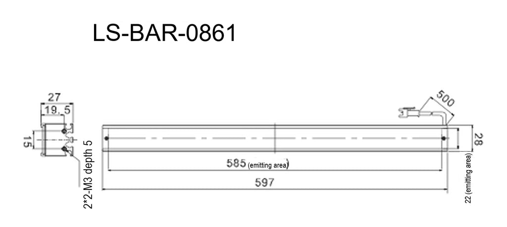 LS-BAR-0861 dimensions (mm)