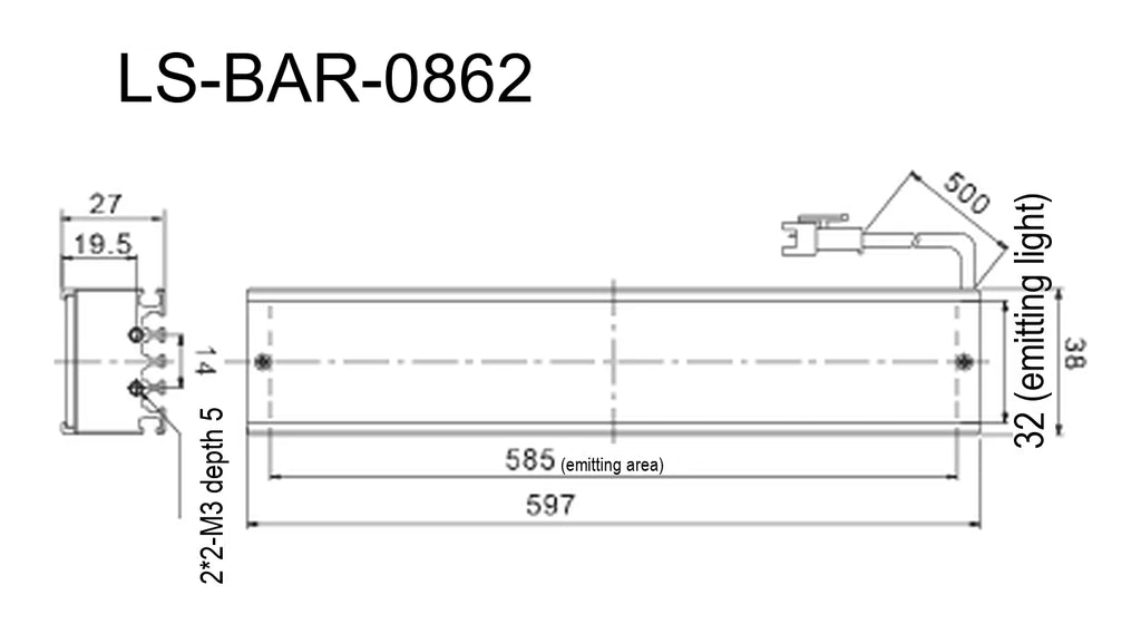 LS-BAR-0862 dimensions (mm)