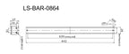 LS-BAR-0864 dimensions (mm)