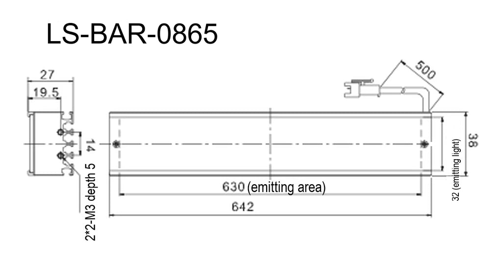 LS-BAR-0865 dimensions (mm)