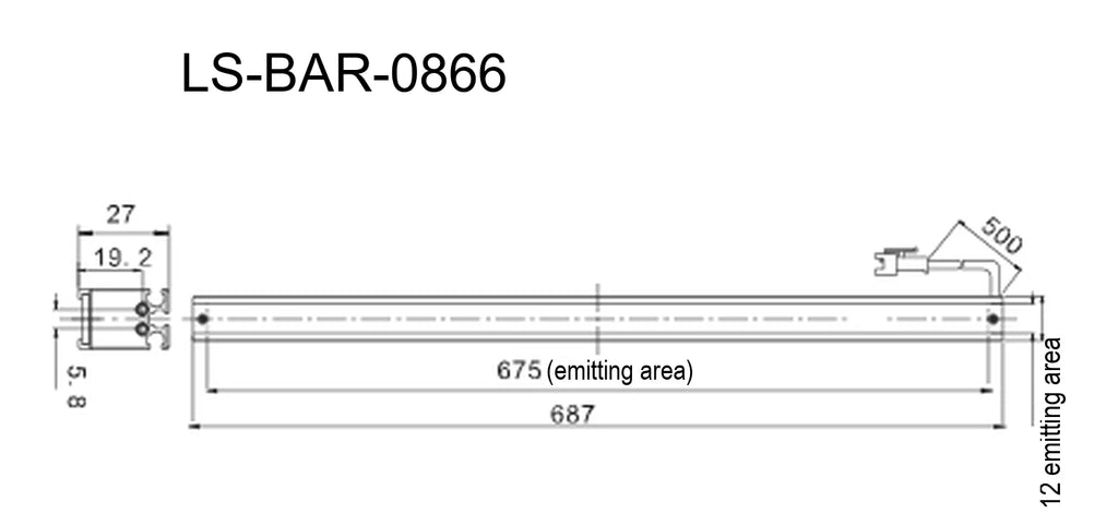 LS-BAR-0866 dimensions (mm)