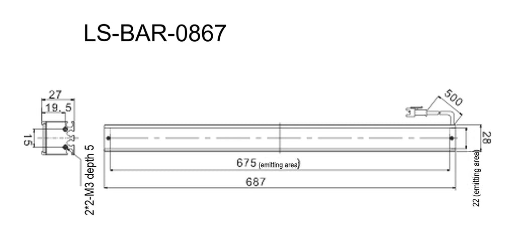 LS-BAR-0867 dimensions (mm)