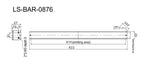 LS-BAR-0876 dimensions (mm)