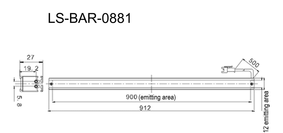 LS-BAR-0881 dimensions (mm)