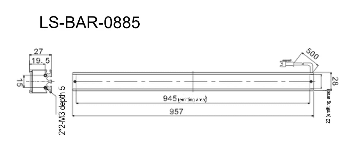 LS-BAR-0885 dimensions (mm)