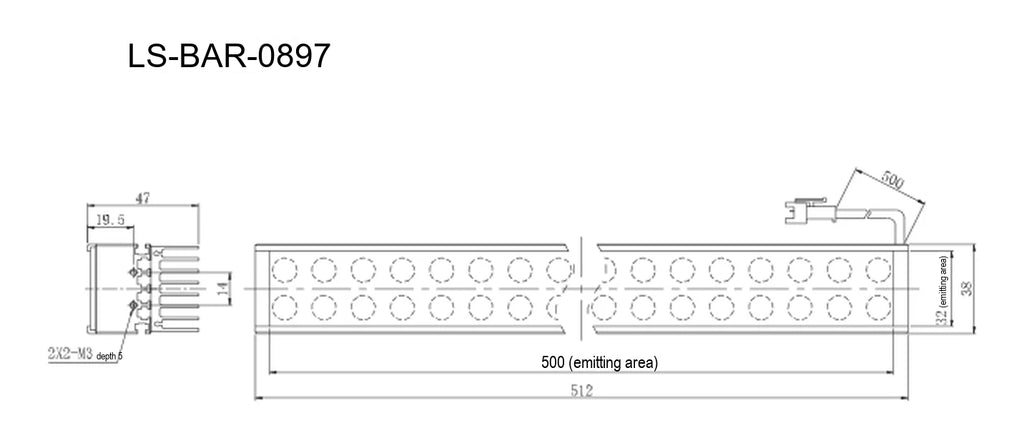 LS-BAR-0897 dimensions (mm)
